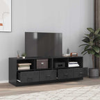 Meuble TV en Acier Couleur Blanc - 2 Pièces-Mon Meuble TV-Noir-2-22