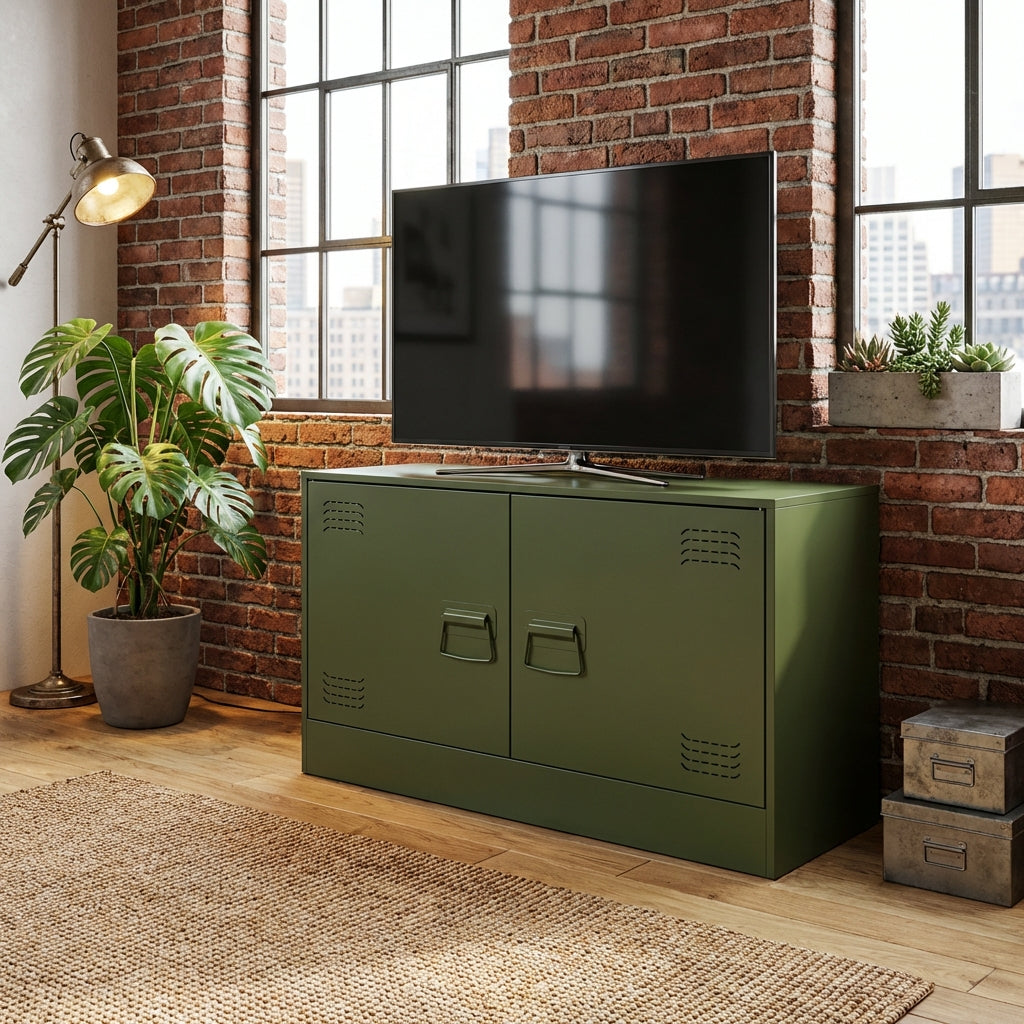meuble-tv-en-acier-design-vert-olive-67-cm-decor
