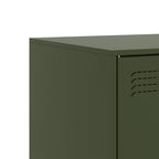 Meuble TV en Acier Design Vert Olive - 67 cm-Mon Meuble TV-Anthracite-1-10