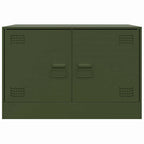 Meuble TV en Acier Design Vert Olive - 67 cm-Mon Meuble TV-Anthracite-1-6