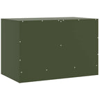 Meuble TV en Acier Design Vert Olive - 67 cm-Mon Meuble TV-Anthracite-1-9
