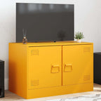 Meuble TV en Acier Design Vert Olive - 67 cm-Mon Meuble TV-jaune moutarde-1-14