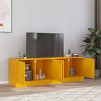 Meuble TV en Acier Design Vert Olive - 67 cm-Mon Meuble TV-jaune moutarde-2-20