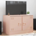 Meuble TV en Acier Design Vert Olive - 67 cm-Mon Meuble TV-Rose-1-15