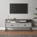 Meuble TV en Acier et Bois Gris - 100 cm-Mon Meuble TV-Sonoma gris-100 cm-2