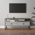 Meuble TV en Acier et Bois Gris - 100 cm-Mon Meuble TV-Sonoma gris-100 cm-2