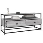 Meuble TV en Acier et Bois Gris - 100 cm-Mon Meuble TV-Sonoma gris-100 cm-4