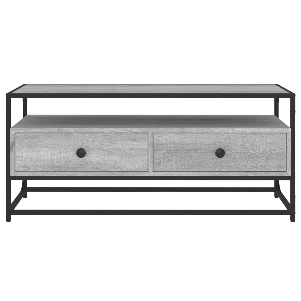 Meuble TV en Acier et Bois Gris - 100 cm-Mon Meuble TV-Sonoma gris-100 cm-6