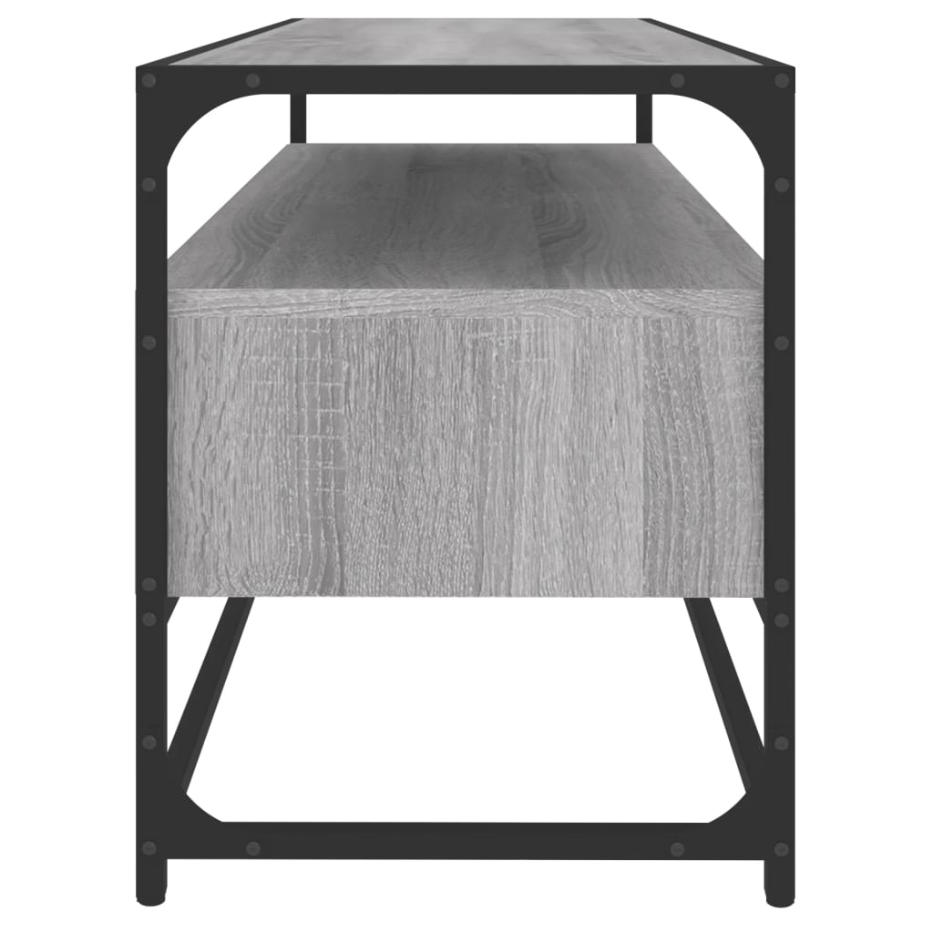 Meuble TV en Acier et Bois Gris - 100 cm-Mon Meuble TV-Sonoma gris-100 cm-7