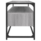 Meuble TV en Acier et Bois Gris - 100 cm-Mon Meuble TV-Sonoma gris-100 cm-7