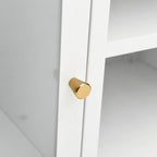 Meuble TV en Acier et Verre Blanc - 105 cm-Mon Meuble TV-Blanc-1-8