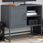 Meuble TV en Acier Gris - 68 cm-Mon Meuble TV-Anthracite-1-1