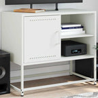 Meuble TV en Acier Gris - 68 cm-Mon Meuble TV-Blanc-1-15
