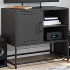 Meuble TV en Acier Gris - 68 cm-Mon Meuble TV-Noir-1-13