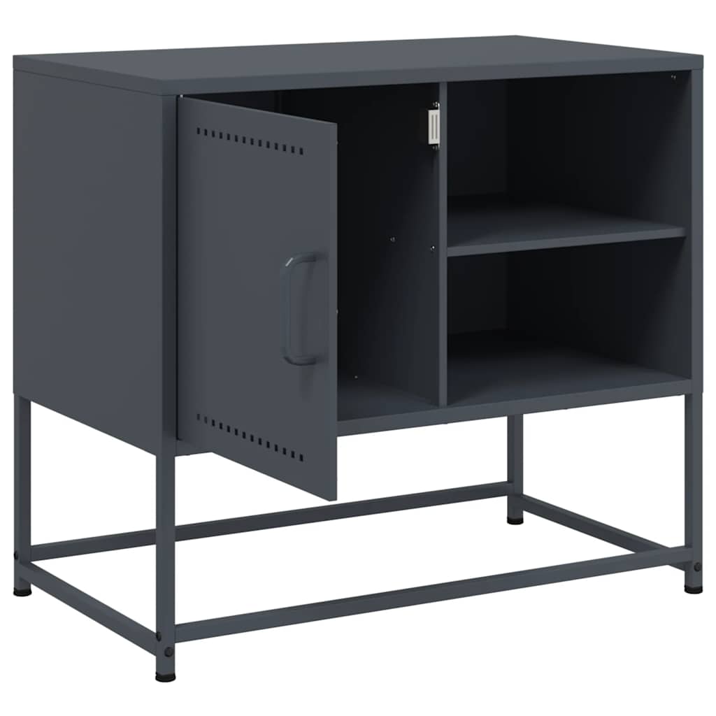 Meuble TV en Acier Gris - 68 cm-Mon Meuble TV-Rose-1-10