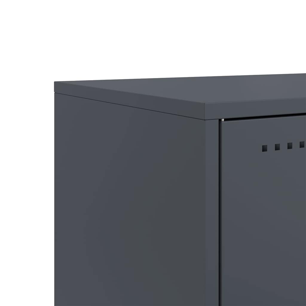 Meuble TV en Acier Gris - 68 cm-Mon Meuble TV-Rose-1-11