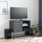 Meuble TV en Acier Gris - 68 cm-Mon Meuble TV-Rose-1-3