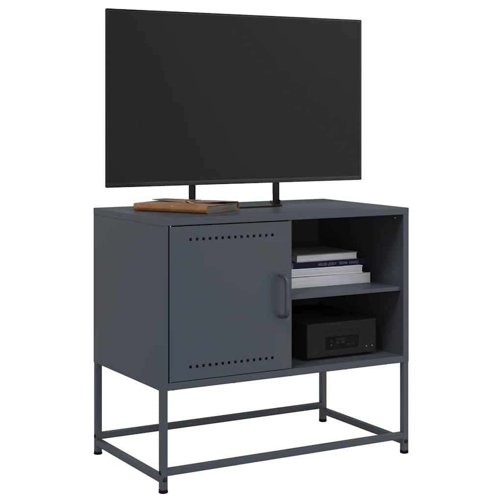 Meuble TV en Acier Gris - 68 cm-Mon Meuble TV-Rose-1-5