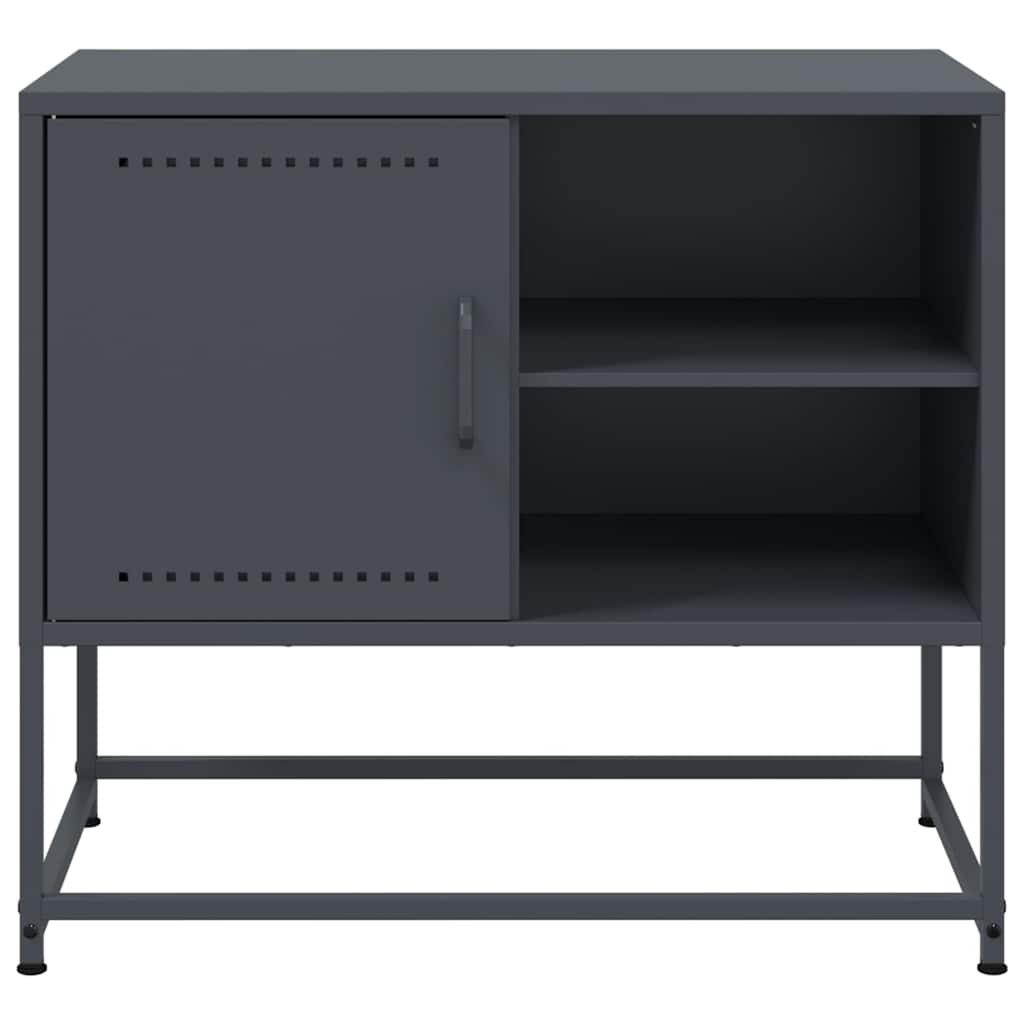 Meuble TV en Acier Gris - 68 cm-Mon Meuble TV-Rose-1-6