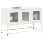 Meuble TV en Acier Laminé Rose - 100,5 cm-Mon Meuble TV-Blanc-100.5 cm-15