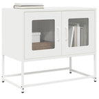 Meuble TV en Acier Laminé Rose - 100,5 cm-Mon Meuble TV-Blanc-68 cm-16
