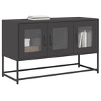 Meuble TV en Acier Laminé Rose - 100,5 cm-Mon Meuble TV-Noir-100.5 cm-13