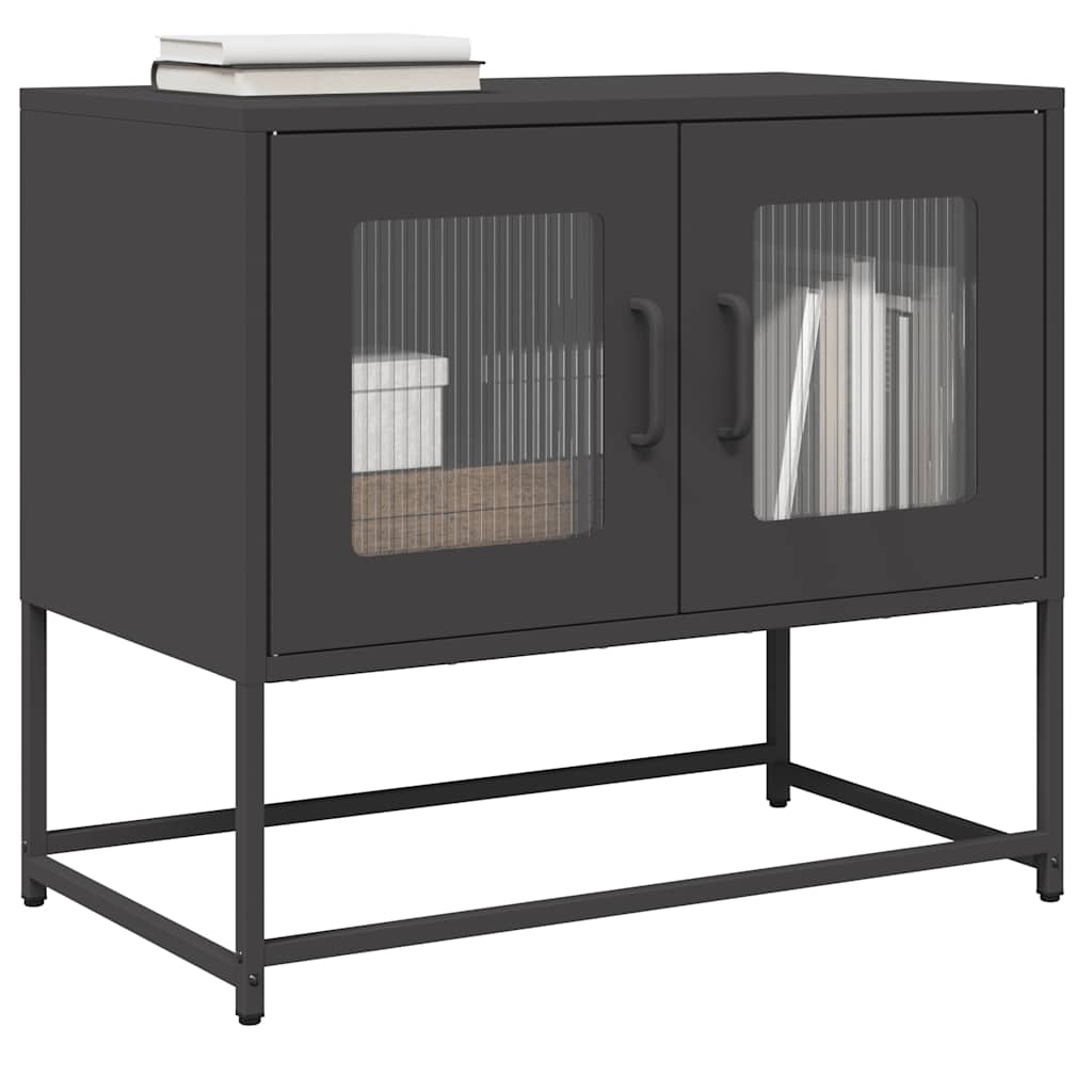 Meuble TV en Acier Laminé Rose - 100,5 cm-Mon Meuble TV-Noir-68 cm-20