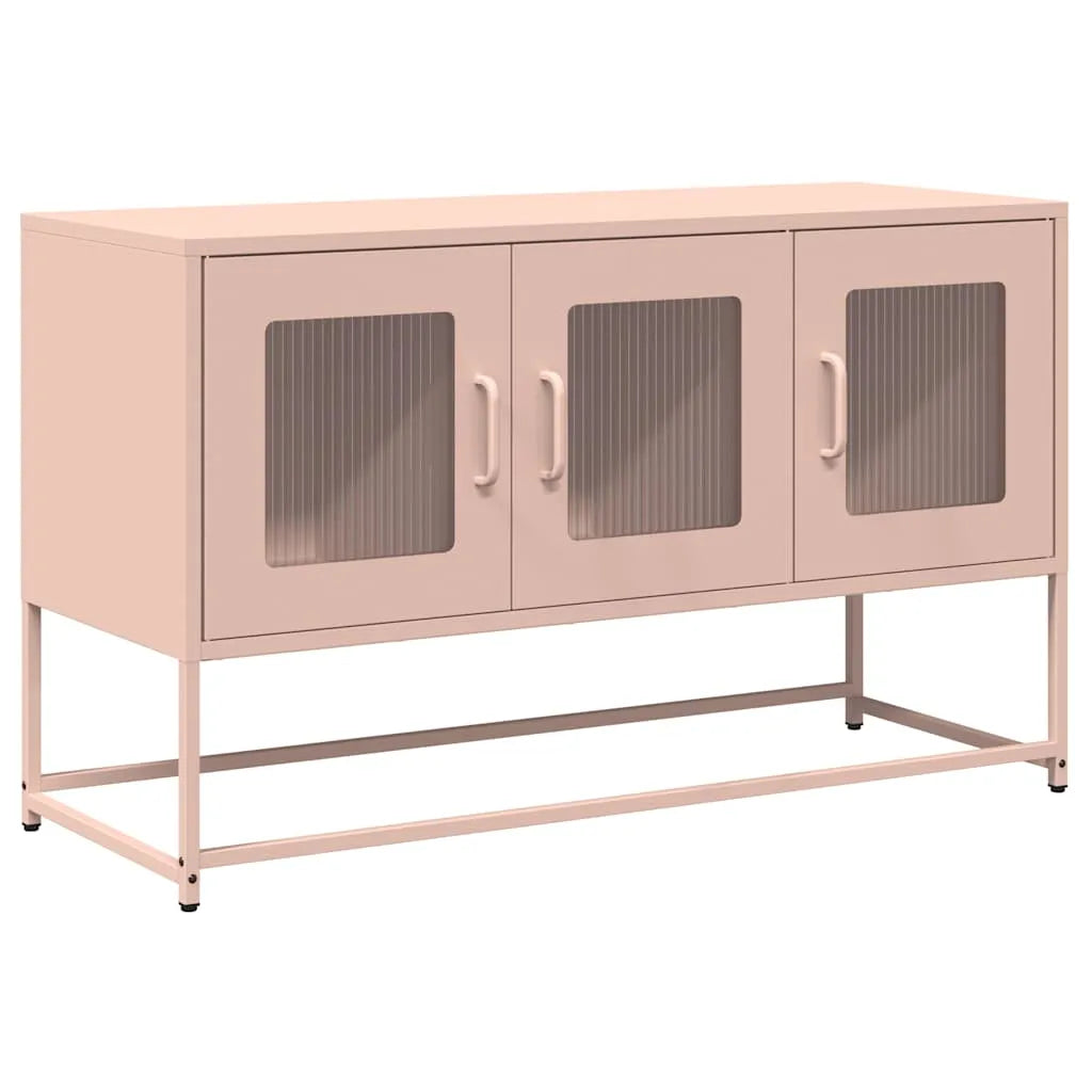 Meuble TV en Acier Laminé Rose - 100,5 cm-Mon Meuble TV-Rose-100.5 cm-1