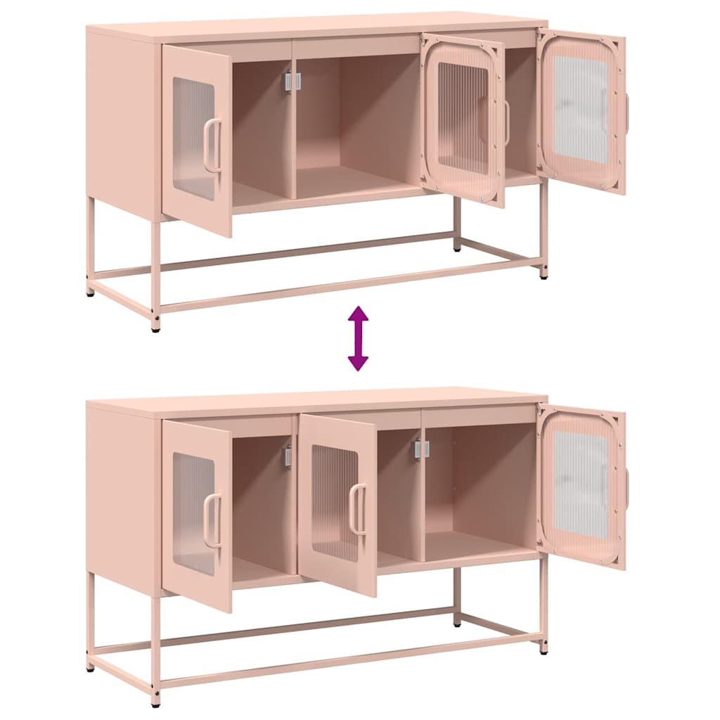 Meuble TV en Acier Laminé Rose - 100,5 cm-Mon Meuble TV-Rose-100.5 cm-10