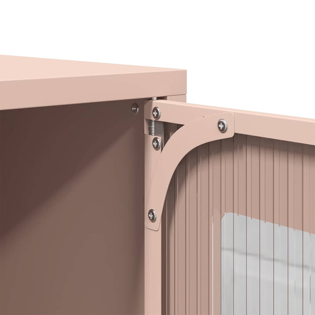 Meuble TV en Acier Laminé Rose - 100,5 cm-Mon Meuble TV-Rose-100.5 cm-11