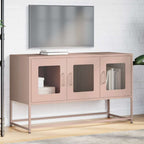 Meuble TV en Acier Laminé Rose - 100,5 cm-Mon Meuble TV-Rose-100.5 cm-2