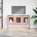 Meuble TV en Acier Laminé Rose - 100,5 cm-Mon Meuble TV-Rose-100.5 cm-4