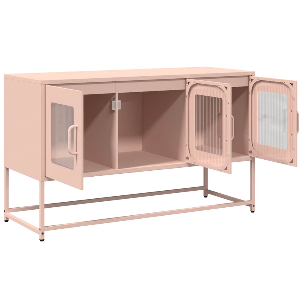 Meuble TV en Acier Laminé Rose - 100,5 cm-Mon Meuble TV-Rose-100.5 cm-7