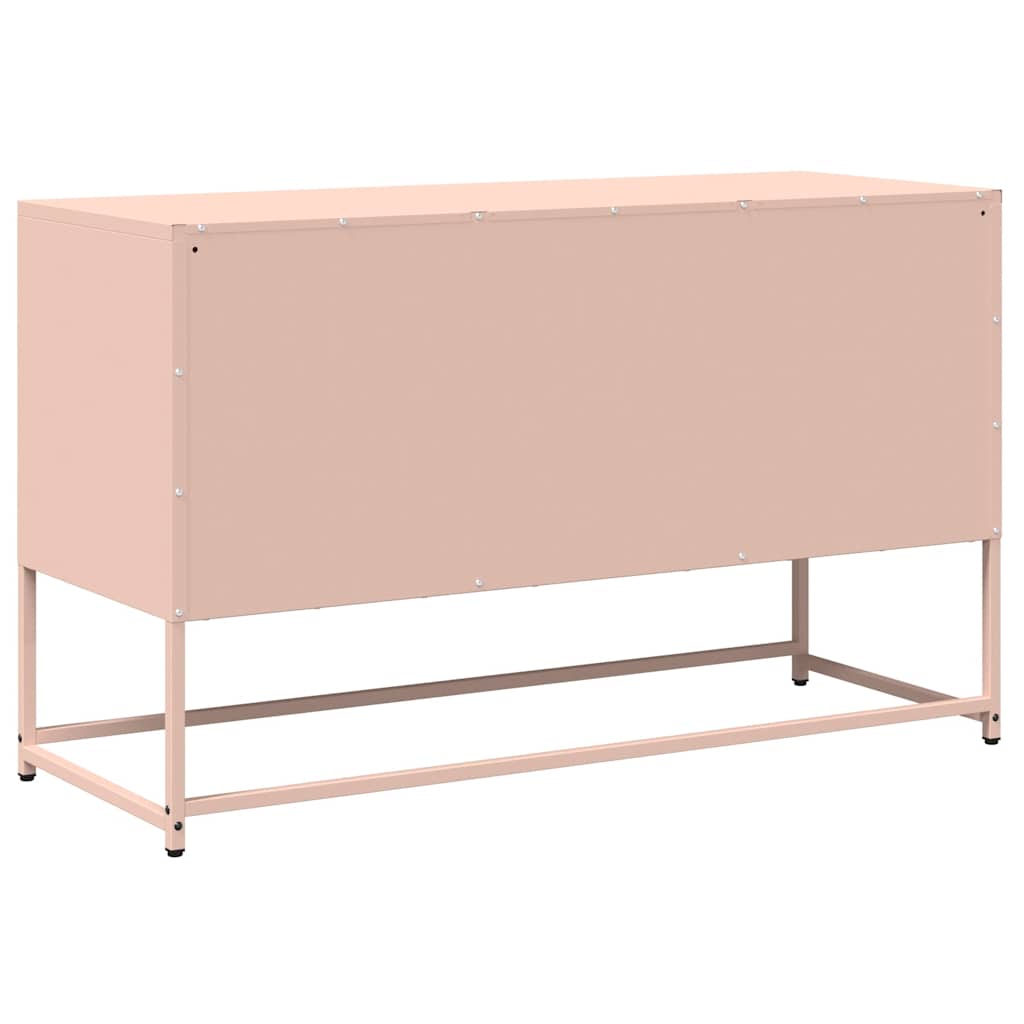 Meuble TV en Acier Laminé Rose - 100,5 cm-Mon Meuble TV-Rose-100.5 cm-8