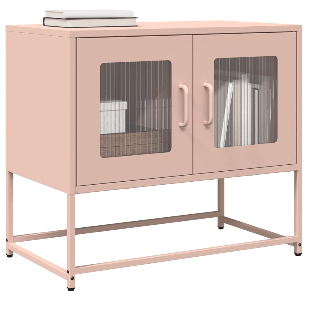 Meuble TV en Acier Laminé Rose - 100,5 cm-Mon Meuble TV-Rose-68 cm-21