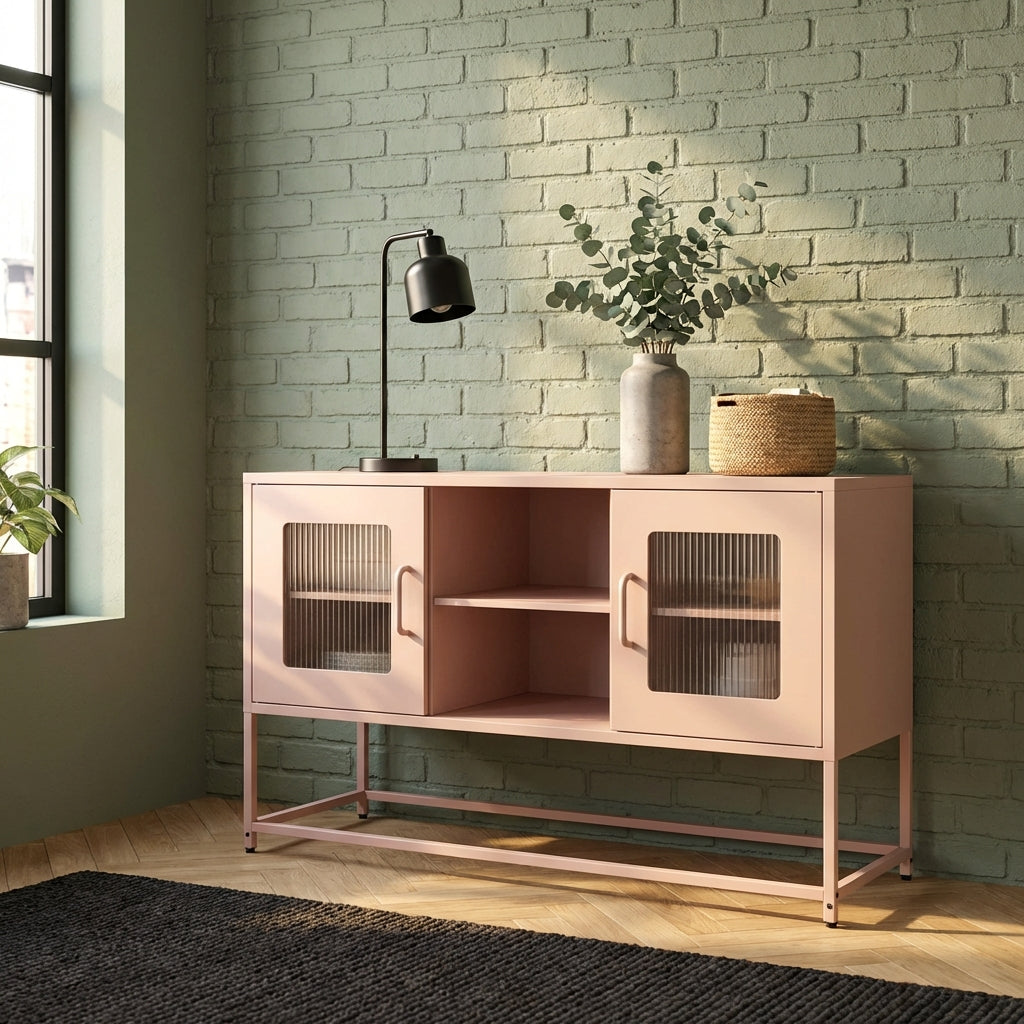 meuble-tv-en-acier-rose-100-5-cm-decor