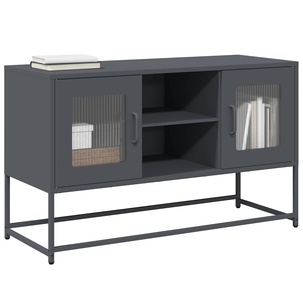 Meuble TV en Acier Rose - 100,5 cm-Mon Meuble TV-Anthracite-100.5 cm-15