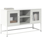 Meuble TV en Acier Rose - 100,5 cm-Mon Meuble TV-Blanc-100.5 cm-13