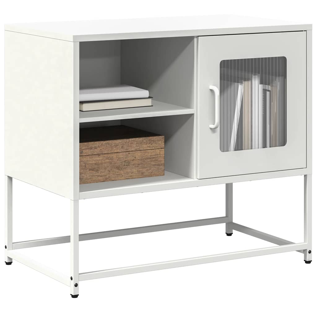 Meuble TV en Acier Rose - 100,5 cm-Mon Meuble TV-Blanc-68 cm-18