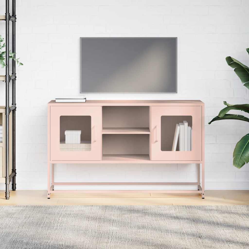 Meuble TV en Acier Rose - 100,5 cm-Mon Meuble TV-Rose-68 cm-2