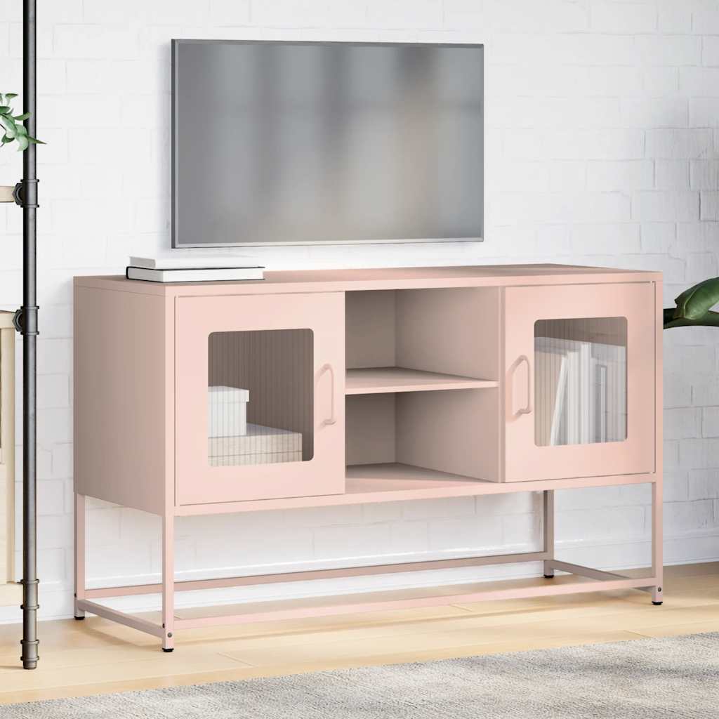 Meuble TV en Acier Rose - 100,5 cm-Mon Meuble TV-Rose-68 cm-4