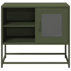Meuble TV en Acier Rose - 100,5 cm-Mon Meuble TV-Vert olive-68 cm-16
