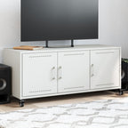 Meuble TV en Acier Vert - 3 Portes-Mon Meuble TV-Blanc-1-16