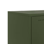 Meuble TV en Acier Vert - 3 Portes-Mon Meuble TV-Rose-1-11