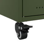 Meuble TV en Acier Vert - 3 Portes-Mon Meuble TV-Rose-1-12