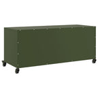 Meuble TV en Acier Vert - 3 Portes-Mon Meuble TV-Rose-1-8