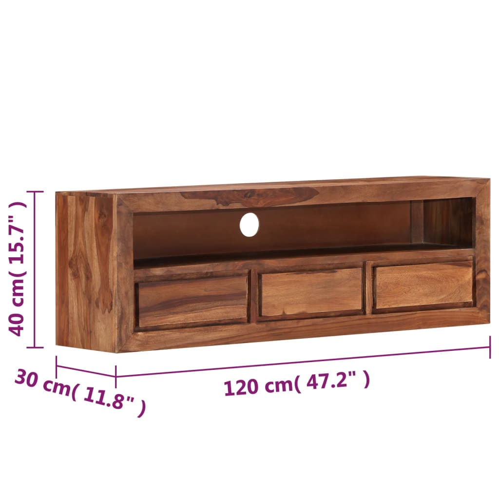 Meuble TV en Bois Ancien - 120 cm-Mon Meuble TV-10