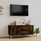 Meuble TV en Bois avec Pieds Sonoma Gris - 102 cm-Mon Meuble TV-Chêne fumé-12