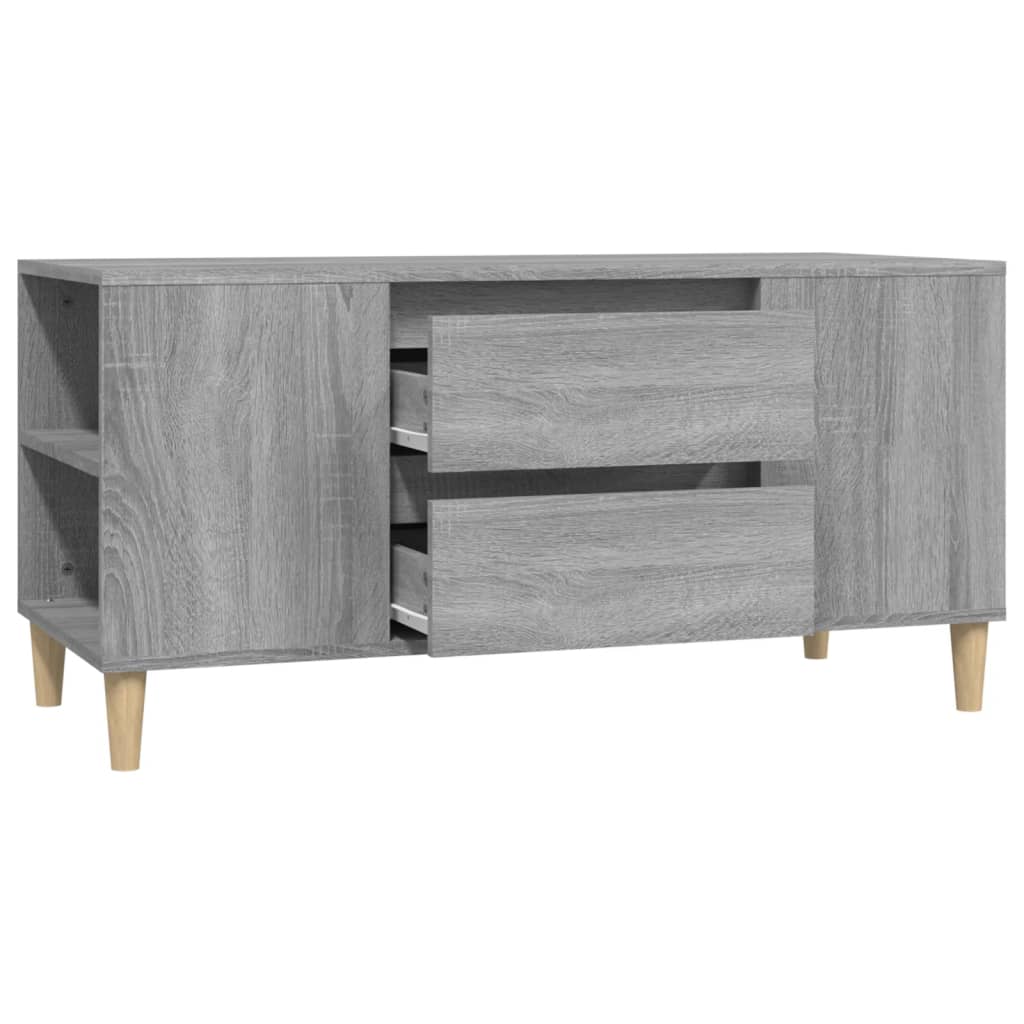 Meuble TV en Bois avec Pieds Sonoma Gris - 102 cm-Mon Meuble TV-Gris sonoma-6
