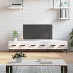 Meuble TV en Bois Blanc Brillant - 150 cm-Mon Meuble TV-Blanc brillant-1-1